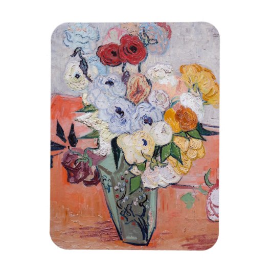 Vincent van Gogh - Vase met Rozen en Anemones Magneet (Verticaal)