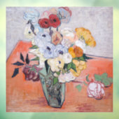 Vincent van Gogh - Vase met Rozen en Anemones Raamsticker (Vel 3)