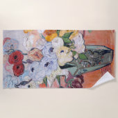 Vincent van Gogh - Vase met Rozen en Anemones Strandlaken (Voorkant)