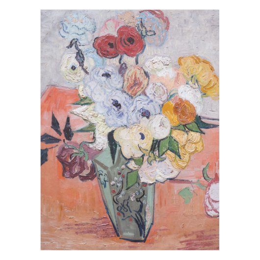 Vincent van Gogh - Vase met Rozen en Anemones Tafelkleed (Voorkant)
