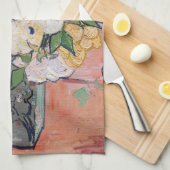 Vincent van Gogh - Vase met Rozen en Anemones Theedoek (Quarter Fold)