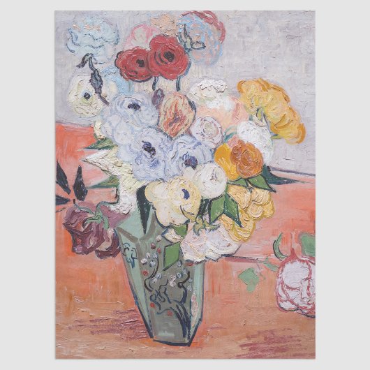 Vincent van Gogh - Vase met Rozen en Anemones Tissuepapier