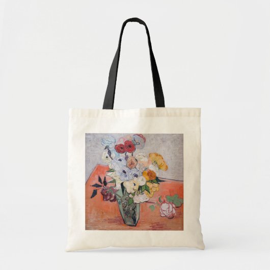 Vincent van Gogh - Vase met Rozen en Anemones Tote Bag (Voorkant)