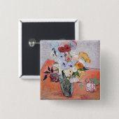 Vincent van Gogh - Vase met Rozen en Anemones Vierkante Button 5,1 Cm (Voorkant /achterkant)