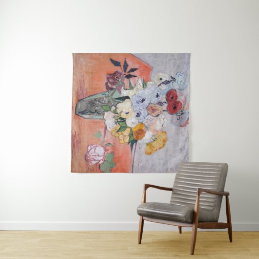 Vincent van Gogh - Vase met Rozen en Anemones Wandkleed (In Situ (horizontaal))