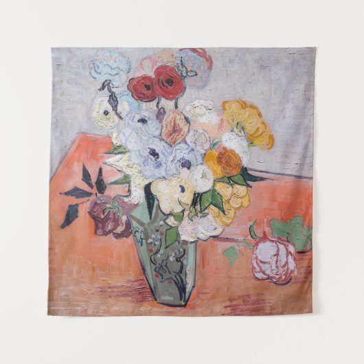 Vincent van Gogh - Vase met Rozen en Anemones Wandkleed (Voorkant)