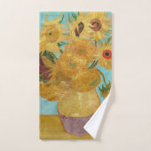 Vincent Van Gogh - Vase met twaalf zonnebloemen Bad Handdoek (Handdoek)