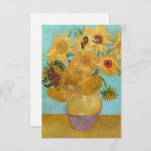 Vincent Van Gogh - Vase met twaalf zonnebloemen Bedankkaart (Voorkant / Achterkant)