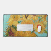 Vincent Van Gogh - Vase met twaalf zonnebloemen Bureaumat (Keyboard & Muis)