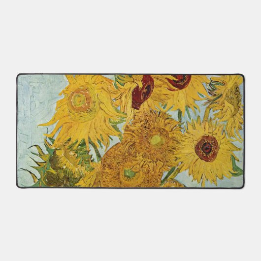 Vincent Van Gogh - Vase met twaalf zonnebloemen Bureaumat (Voorkant)