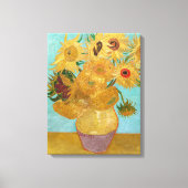 Vincent Van Gogh - Vase met twaalf zonnebloemen Canvas Afdruk (Voorkant)
