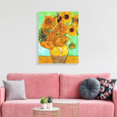 Vincent Van Gogh - Vase met twaalf zonnebloemen Canvas Afdruk (Insitu (Woonkamer))