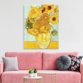 Vincent Van Gogh - Vase met twaalf zonnebloemen Canvas Afdruk (Insitu (Woonkamer))