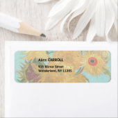 Vincent Van Gogh - Vase met twaalf zonnebloemen Etiket (Insitu)