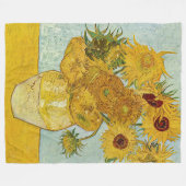 Vincent Van Gogh - Vase met twaalf zonnebloemen Fleece Deken (Voorkant (Horizontaal))