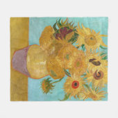 Vincent Van Gogh - Vase met twaalf zonnebloemen Fleece Deken (Voorkant (Horizontaal))