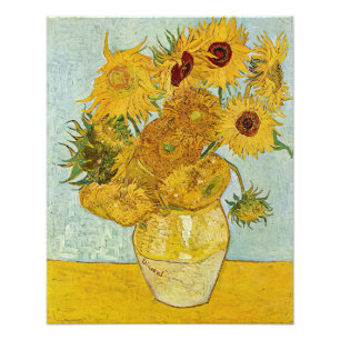 Vincent Van Gogh - Vase met twaalf zonnebloemen Foto Afdruk