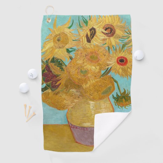 Vincent Van Gogh - Vase met twaalf zonnebloemen Golfhanddoek (Insitu)