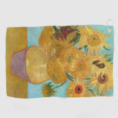 Vincent Van Gogh - Vase met twaalf zonnebloemen Golfhanddoek (Horizontaal)