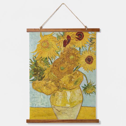 Vincent Van Gogh - Vase met twaalf zonnebloemen Hangend Wandkleed (Voorkant)