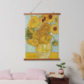 Vincent Van Gogh - Vase met twaalf zonnebloemen Hangend Wandkleed (Slaapkamer)