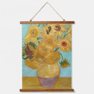 Vincent Van Gogh - Vase met twaalf zonnebloemen Hangend Wandkleed