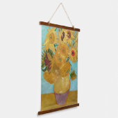 Vincent Van Gogh - Vase met twaalf zonnebloemen Hangend Wandkleed (Gebogen)