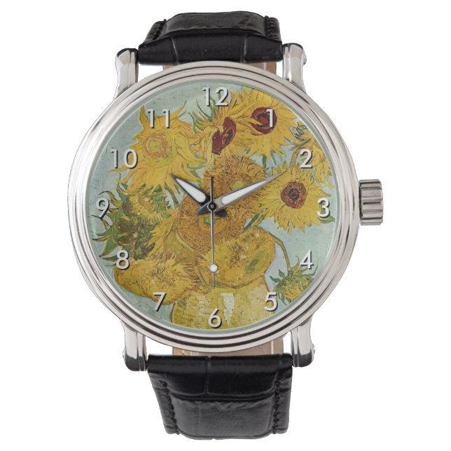 Vincent Van Gogh - Vase met twaalf zonnebloemen Horloge (Voorkant)