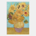 Vincent Van Gogh - Vase met twaalf zonnebloemen Inpakpapier Vel<br><div class="desc">Vase met twaalf zonnebloemen / Vase avec douze tournesols - Vincent Van Gogh,  januari 1889 - Sunflower 1889 repetition of third version (F455)</div>