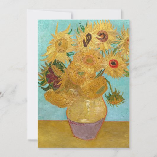 Vincent Van Gogh - Vase met twaalf zonnebloemen Kaart (Voorkant)
