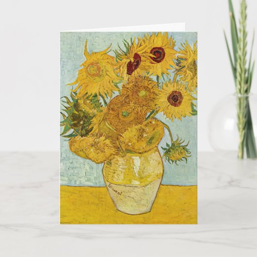 Vincent Van Gogh - Vase met twaalf zonnebloemen Kaart (Voorkant)