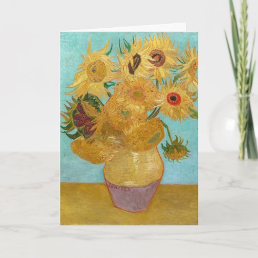 Vincent Van Gogh - Vase met twaalf zonnebloemen Kaart (Voorkant)