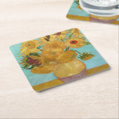 Vincent Van Gogh - Vase met twaalf zonnebloemen Kartonnen Onderzetters (Schuin)
