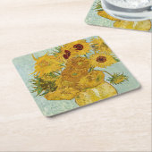 Vincent Van Gogh - Vase met twaalf zonnebloemen Kartonnen Onderzetters (Schuin)