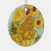 Vincent Van Gogh - Vase met twaalf zonnebloemen Keramisch Ornament (Links)