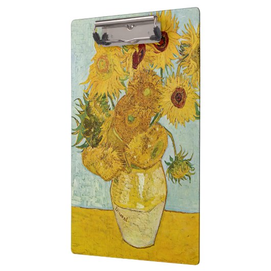 Vincent Van Gogh - Vase met twaalf zonnebloemen Klembord (Links)