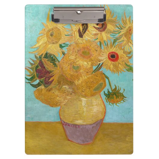 Vincent Van Gogh - Vase met twaalf zonnebloemen Klembord (Voorkant)