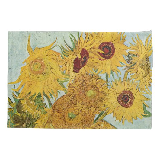 Vincent Van Gogh - Vase met twaalf zonnebloemen Kussensloop (Achterkant)