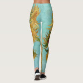 Vincent Van Gogh - Vase met twaalf zonnebloemen Leggings (Achterkant)