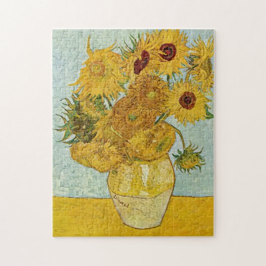 Vincent Van Gogh - Vase met twaalf zonnebloemen Legpuzzel (Verticaal)
