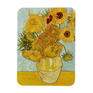 Vincent Van Gogh - Vase met twaalf zonnebloemen Magneet