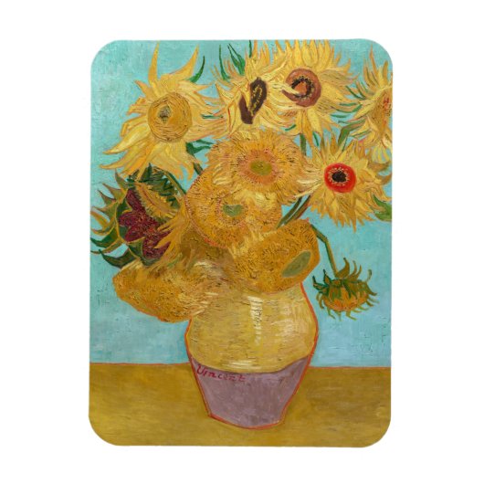 Vincent Van Gogh - Vase met twaalf zonnebloemen Magneet (Verticaal)