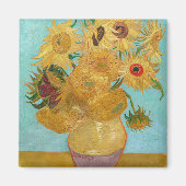 Vincent Van Gogh - Vase met twaalf zonnebloemen Magneet (Voorkant)