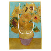 Vincent Van Gogh - Vase met twaalf zonnebloemen Medium Cadeauzakje (Achterkant)
