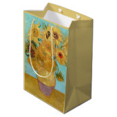 Vincent Van Gogh - Vase met twaalf zonnebloemen Medium Cadeauzakje (Achterkant Gekanteld)
