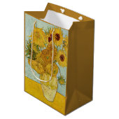 Vincent Van Gogh - Vase met twaalf zonnebloemen Medium Cadeauzakje (Voorkant Gekanteld)