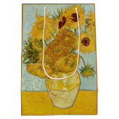 Vincent Van Gogh - Vase met twaalf zonnebloemen Medium Cadeauzakje (Achterkant)