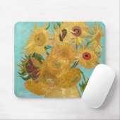 Vincent Van Gogh - Vase met twaalf zonnebloemen Muismat (Met muis)
