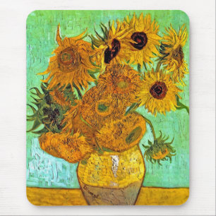 Vincent Van Gogh - Vase met twaalf zonnebloemen Muismat