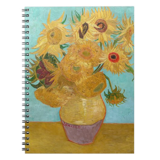 Vincent Van Gogh - Vase met twaalf zonnebloemen Notitieboek (Voorkant)